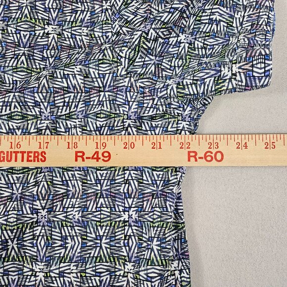 Robert Graham Shirt Mens L Geometric Classic Fit Short Sleeve - Picture 5 of 8